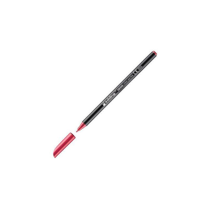 Pack De 5 Unidades Edding Rotulador Punta De Fibra 1200 Carmin