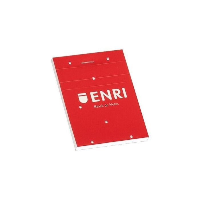 Pack De 5 Unidades Enri Bloc De Notas Grapado 80h A5 Liso T/Blanda Rojo