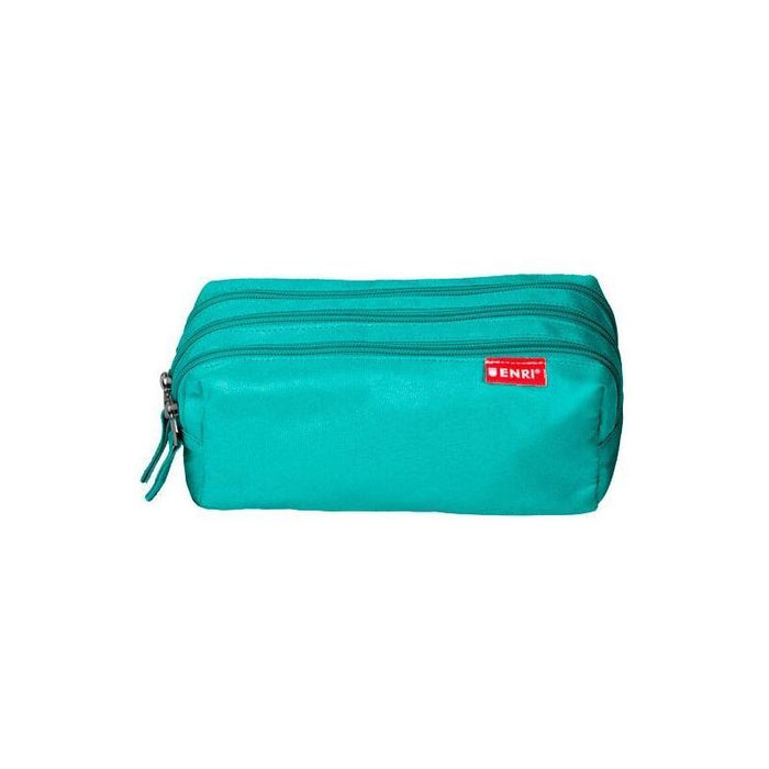 Pack De 5 Unidades Enri Estuche 3 Cremalleras Poliéster Verde Azulado
