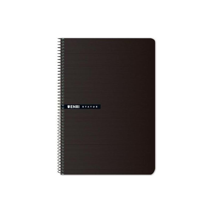Pack De 5 Unidades Enri Status Cuaderno Espiral 4º 70 Gr T/ Dura 100h 4x4 Negro