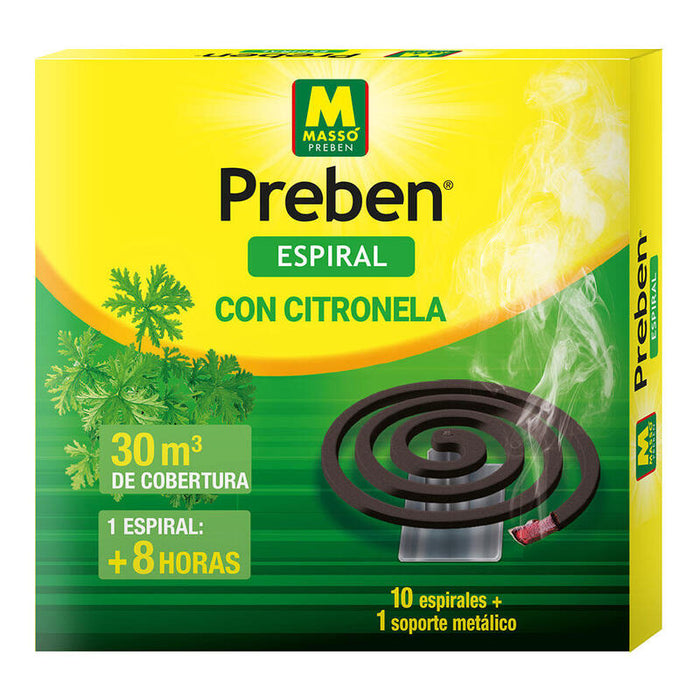 Pack De 5 Unidades - Espiral Con Citronela, 10 Uds + Soporte