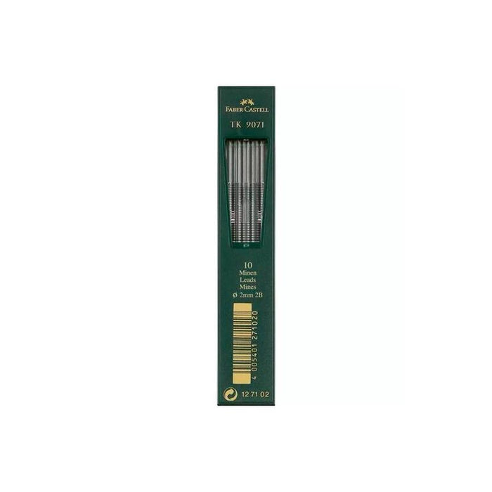Pack De 5 Unidades Faber Castell Estuche De 10 Minas Tk 9071 Grafito 2,0mm Dureza 2b