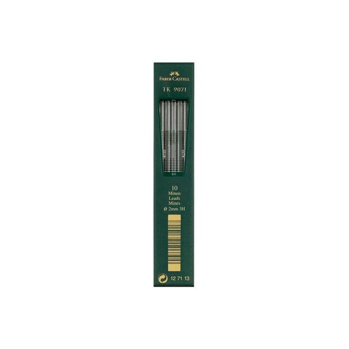 Pack De 5 Unidades Faber Castell Estuche De 10 Minas Tk 9071 Minas Grafito 2,0mm Dureza 3h