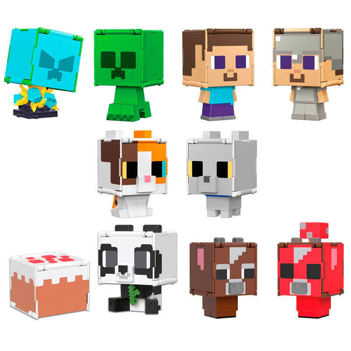Pack De 5 Unidades - Figura Intercambiable Minecraft 9,5cm Surtido