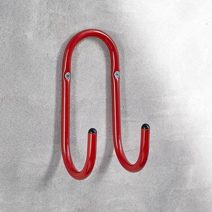 Pack De 5 Unidades - Gancho Doble Forrado Con Tubo Rojo, Ø 10 Mm, 80 X 80 X 160 Mm