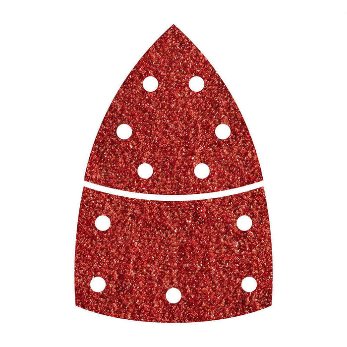 Pack De 5 Unidades - Hojas De Lijar Adhesivas De Corindón Perforadas Triangular, Grano 120, Pack 10 Uds