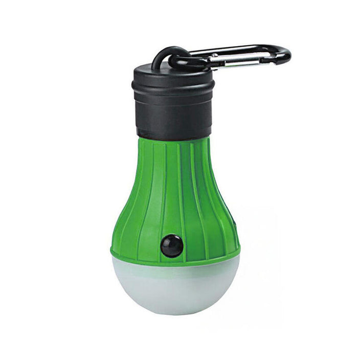 Pack De 5 Unidades - Linterna Bombilla Led Con Mosqueton 2 Posiciones Verde + 3 Pilas Aaa Incluidas