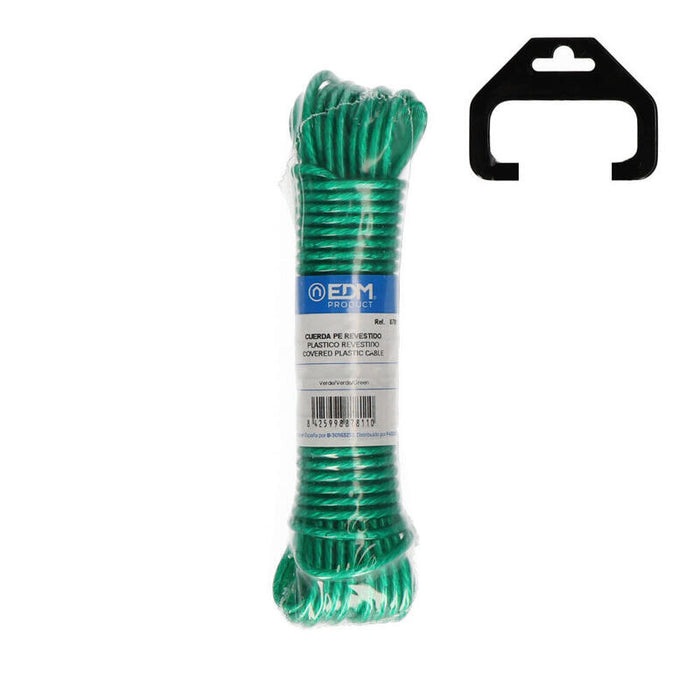 Pack De 5 Unidades - Madeja Plastico Revestido Pvc Tendedero 10m Verde Edm
