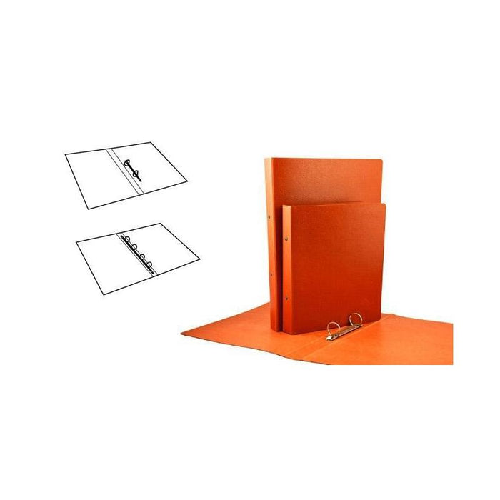 Pack De 5 Unidades Mariola Carpeta Anillas 2 X 40mm Folio Cartón Compacto Gofrado Cuero