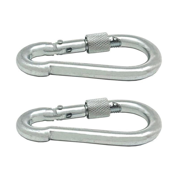 Pack De 5 Unidades - Mosquetón Bombero Con Seguro, Msq02, Acero Galvanizado, 7 X 70 Mm. 2 Unidades