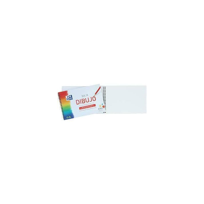 Pack De 5 Unidades Oxford Bloc Dibujo Escolar T/ Blanda Espiral Microperforado 20h 130gr A5+ Liso Blanco