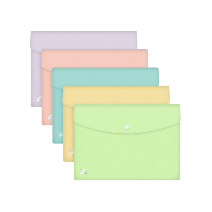 Pack De 5 Unidades Oxford Broche A4 Pp Transparente - Resistente Y Duradero - Tamaño Estandar - Facil De Abrir Y Cerrar