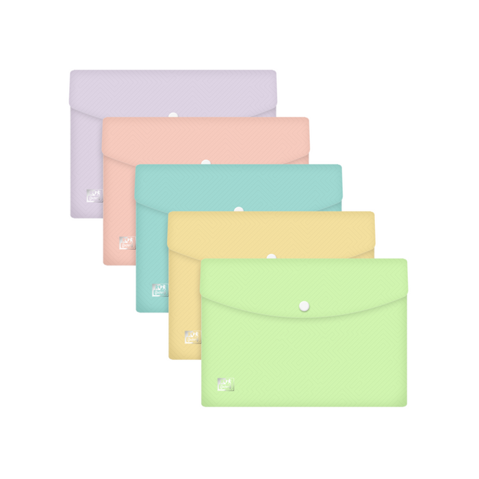 Pack De 5 Unidades Oxford Broche A5 Pp Transparente - Resistente Y Duradero - Tamaño Estandar - Transparente - Ideal