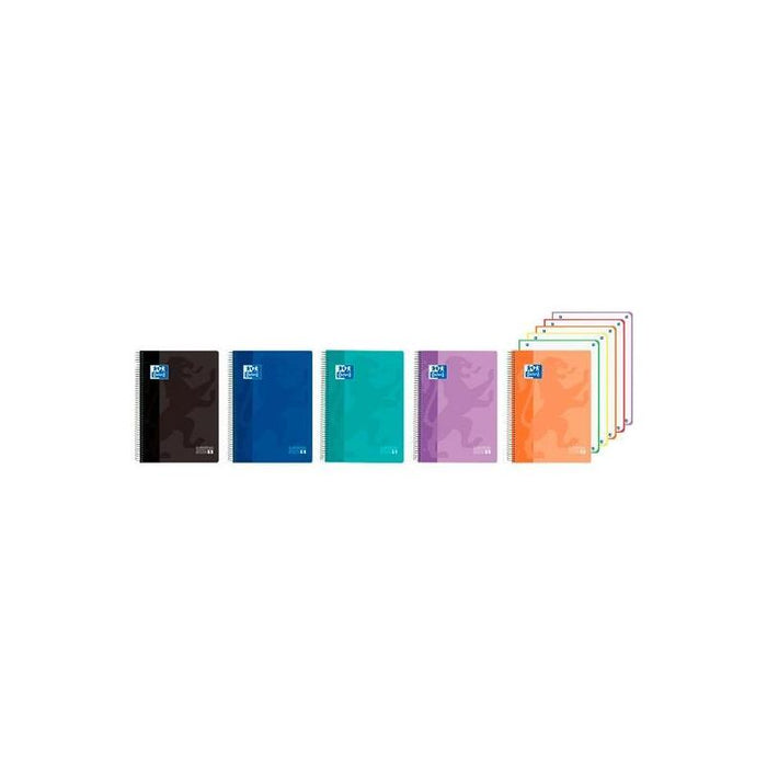 Pack De 5 Unidades Oxford Cuaderno Europeanbook 5 Classic 120h A4+ 5x5 Write&Erase T/Plástico C/Surtidos Vivos
