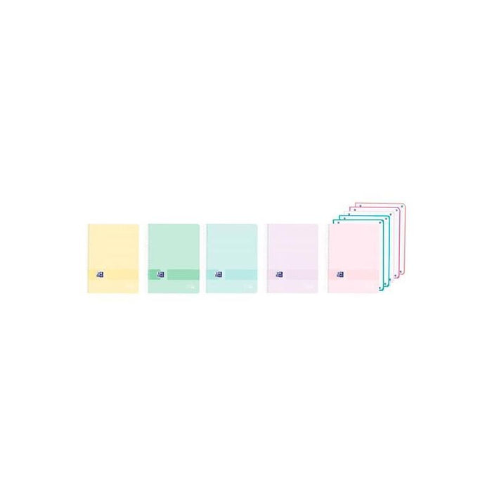 Pack De 5 Unidades Oxford Cuaderno Europeanbook 5 Live&Go 120h A4+ 5x5 Write&Erase T/Plástico C/Surtidos Pastel