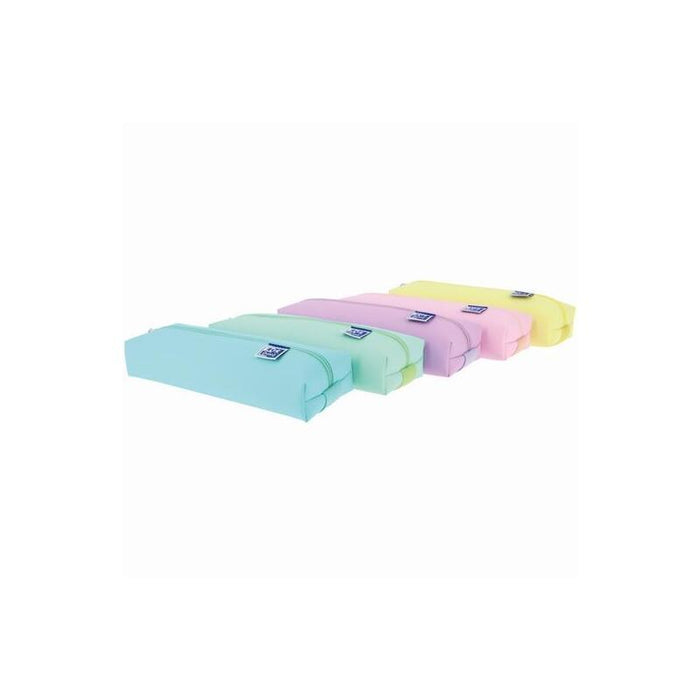 Pack De 5 Unidades Oxford Estuche Live & Go Rectangular Mediano Esponjoso C/Surtidos Pastel
