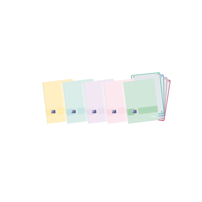 Pack De 5 Unidades Oxford Live & Go A5+ Europeanbook - Tapa De Plastico - 120 Hojas - Colores Surtidos