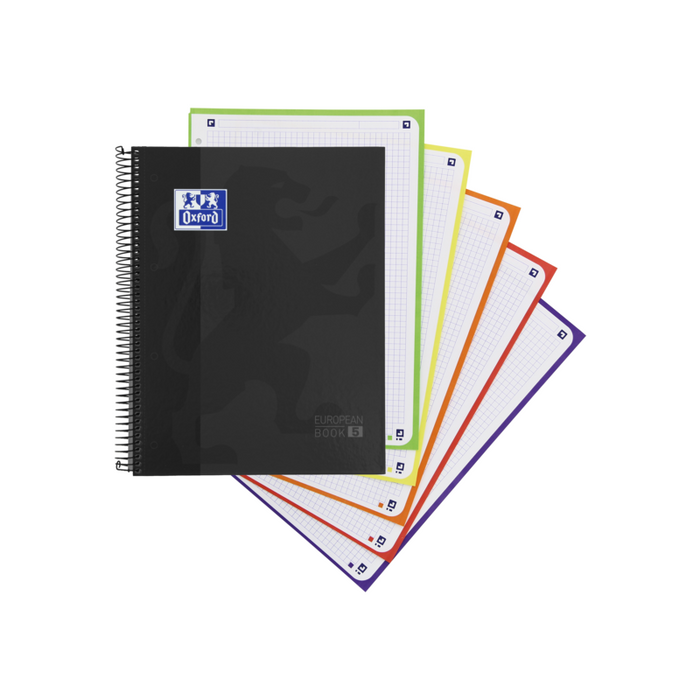 Pack De 5 Unidades Oxford School Classic A4+ Europeanbook - Tapa Extradura - 50% Hojas Gratis - 5x5 - 120 Hojas