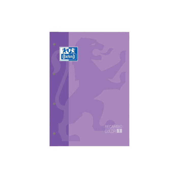 Pack De 5 Unidades Oxford School Classic Cuaderno De Recambio - Tamaño A4 - Tapa Blanda - Encolado - Cuadricula 5x5 -