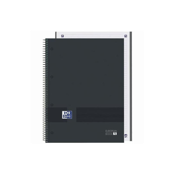 Pack De 5 Unidades Oxford & You Cuaderno Europeanbook Write&Erase A4+ 80h 5x5 T/Extraduras Negro