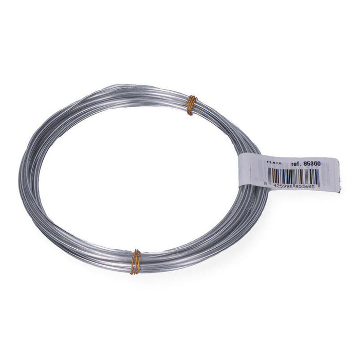 Pack De 5 Unidades - Pack 1 Unid. Rollo Alambre Aluminio 1,5mm 5m Plata