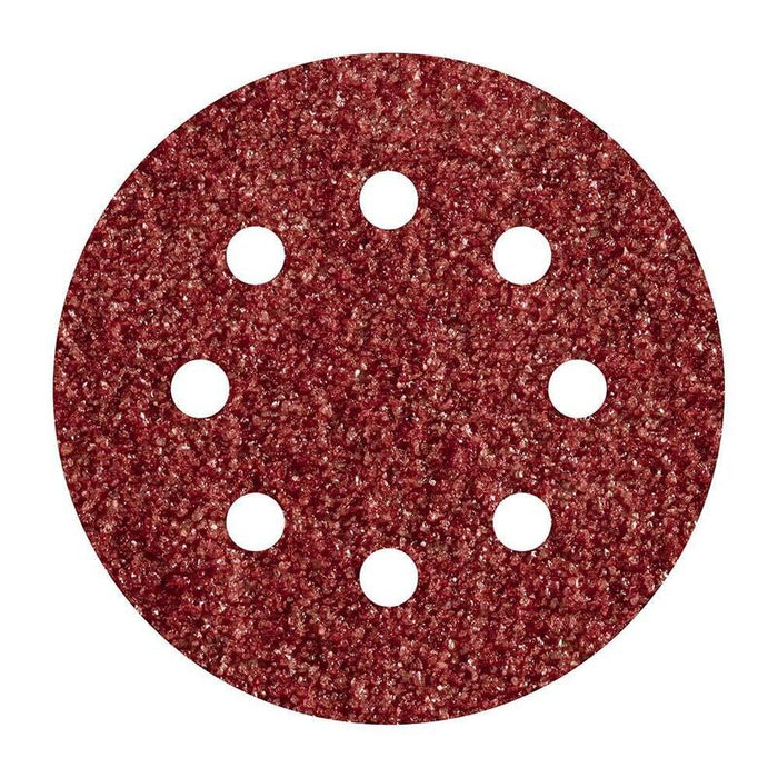 Pack De 5 Unidades - Pack 5 Hojas De Lijar Adhesivas, Corindón Grano 80 Perforadas Ø125mm 2070000 Wolfcraft