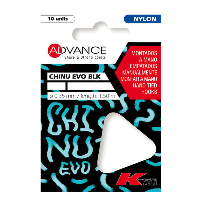 Pack De 5 Unidades - Paquete 10 Anzuelos Chinu Evo Blk 4 Ø0,28 Mm 1,50 M