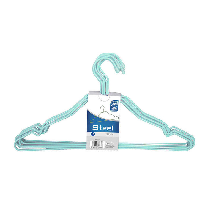Pack De 5 Unidades - Perchas Alambre Colores Surtidos Azul-Marrón 39 Cm, 10 Uds