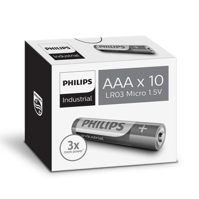 Pack De 5 Unidades - Pila Alcalina Industrial Aaa, Lr03, 1,5 V, Ø10,5 X 44,5 Mm, 10 Uds, Caja