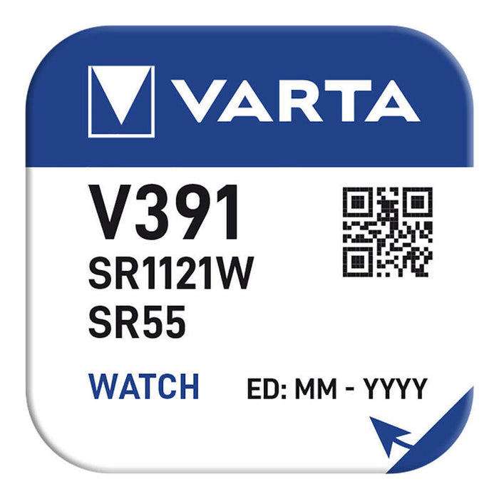 Pack De 5 Unidades - Pila De Boton Sr55 - V391 Varta 42 Mah (Blister 1 Unid.) Ø11,6x5,4mm
