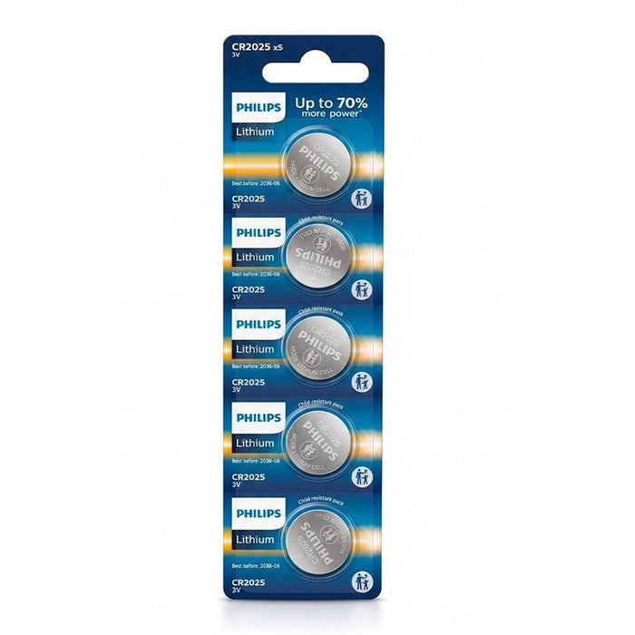 Pack De 5 Unidades - Pila Litio Cr2025 3 V, 5 Uds, Blíster