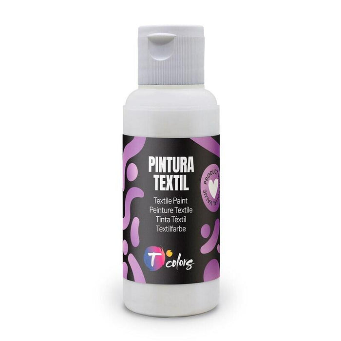 Pack De 5 Unidades - Pintura Textil Blanca, 80 Ml