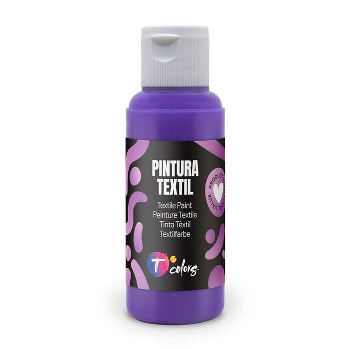 Pack De 5 Unidades - Pintura Textil Violeta, 80 Ml