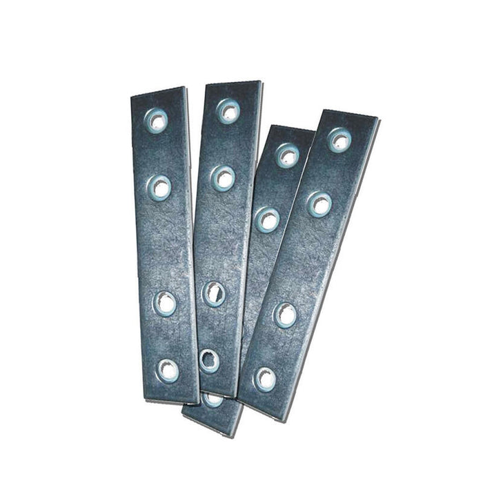 Pack De 5 Unidades - Placa Recta Unión Plc02, Acero Zincado, 100 X 15 X 2 Mm. 4 Unidades