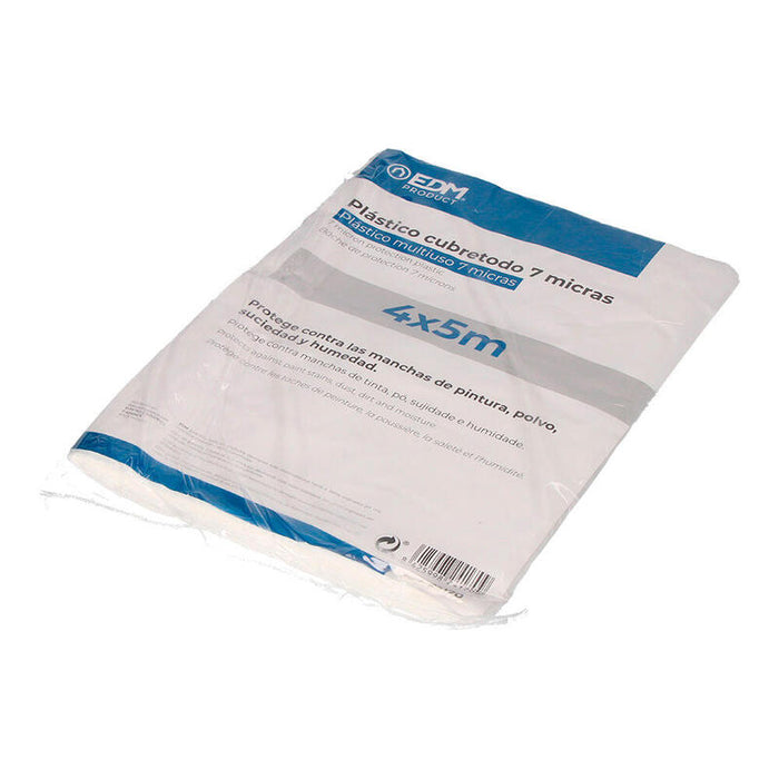 Pack De 5 Unidades - Plástico Cubretodo 7 Micras 4 X 5 M