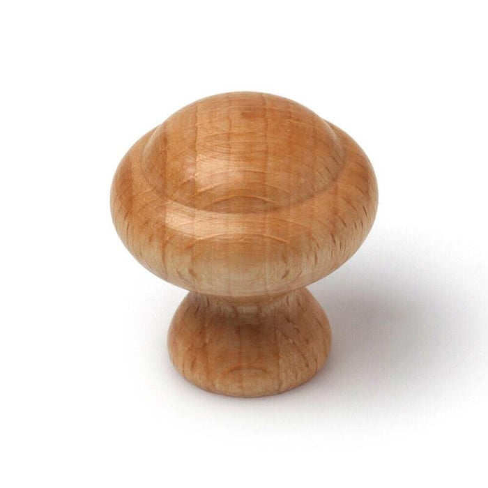 Pack De 5 Unidades - Pomo Para Mueble, Modelo 257, De Madera De Haya, Ø30 Mm