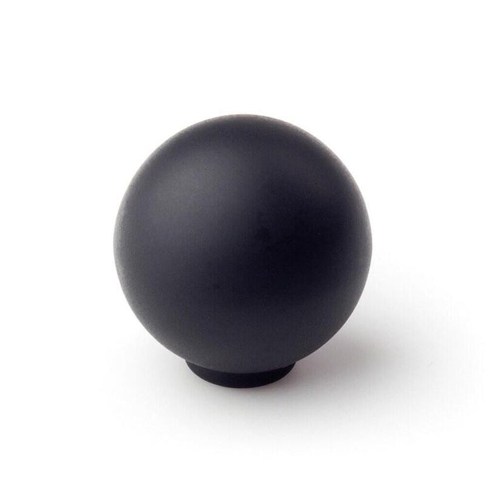 Pack De 5 Unidades - Pomo Para Mueble, Modelo 308, De Abs Con Acabado Negro Mate, Ø28 Mm