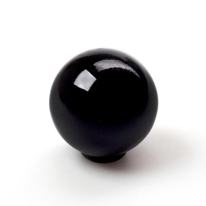 Pack De 5 Unidades - Pomo Para Mueble, Modelo 308, De Abs Con Acabado Negro, Ø28 Mm