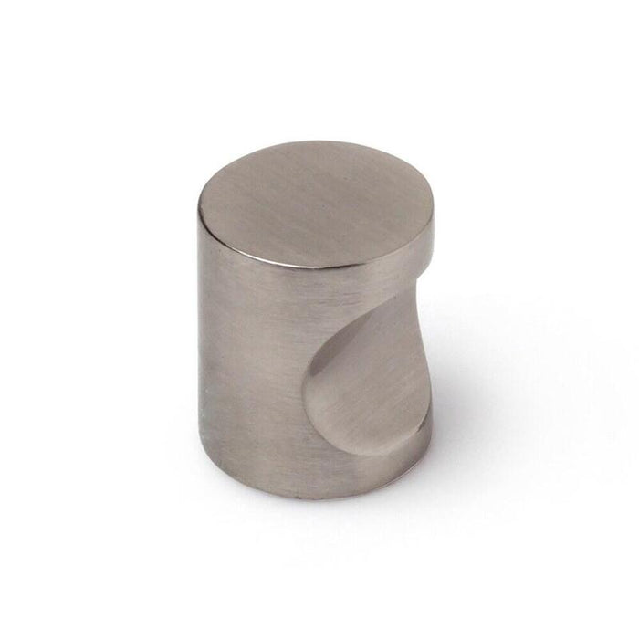 Pack De 5 Unidades - Pomo Para Mueble, Modelo 718, De Zamak Con Acabado Níquel Satinado, Ø18 Mm