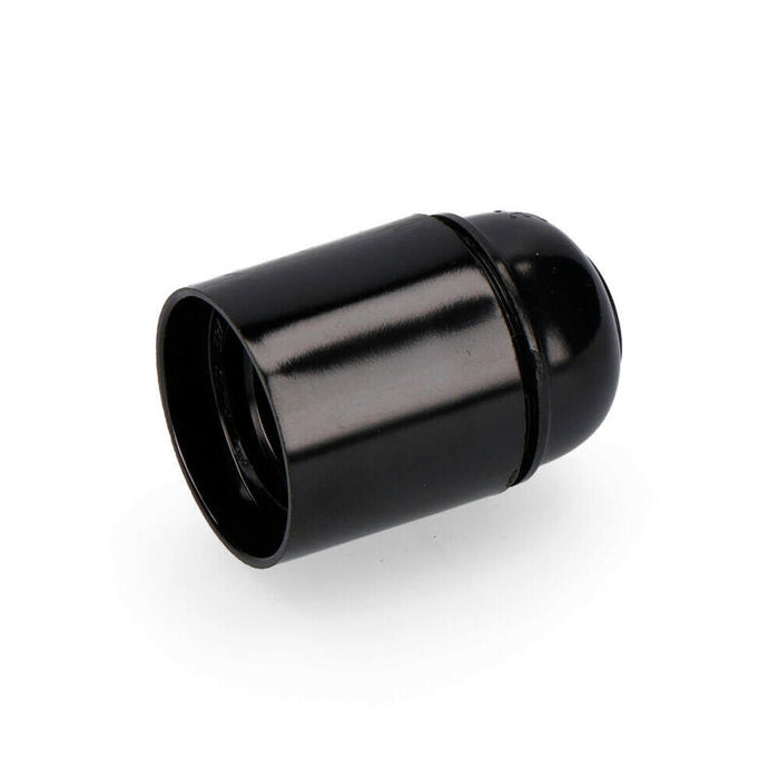Pack De 5 Unidades - Portalamparas De Bakelita Reforzado E27 Negro (Envasado) (22285) Edm