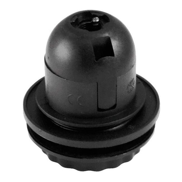 Pack De 5 Unidades - Portalámparas Termoplástico, Cuerpo Roscado, E-27, Negro