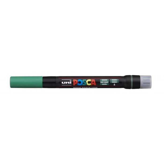 Pack De 5 Unidades Posca Pcf-350 Marcador De Pintura - Punta Acrilica Estilo Pincel - Tinta Pigmentada Base Al Agua -