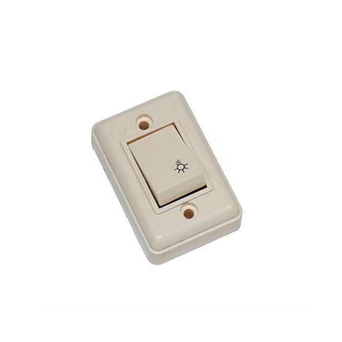 Pack De 5 Unidades - Pulsador Superficie 6 A 250 V Blanco Marfil (Retractilado)