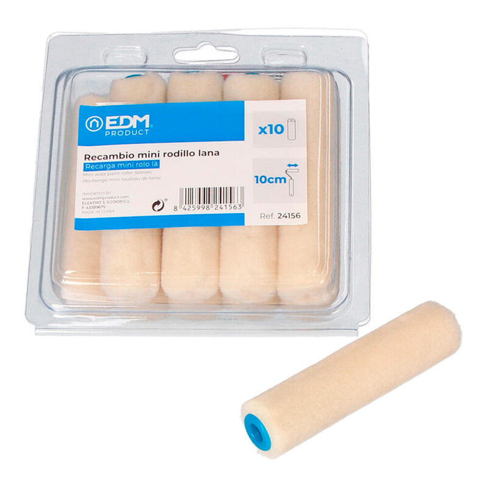 Pack De 5 Unidades - Recambio Mini Rodillo Lana 110 Mm 10 Uds