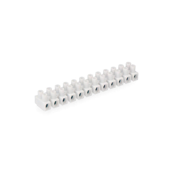 Pack De 5 Unidades - Regleta De Conexion De 4 Mm A 6 Mm , 12 Conectores, Homologada, Blanca (Envasada)