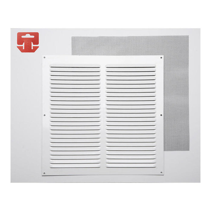 Pack De 5 Unidades - Rejilla Con Mosquitera. Aluminio 0.6 Blanco Lacado 300x300mm (G)