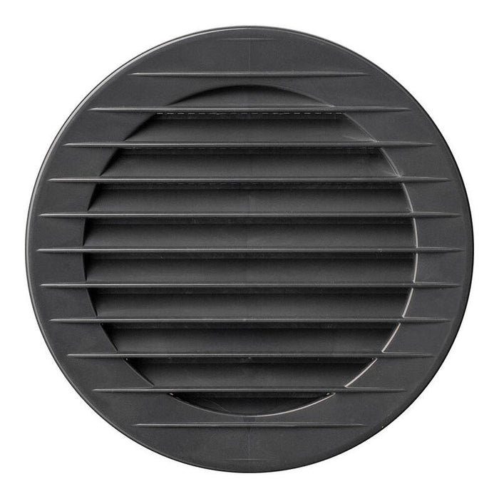 Pack De 5 Unidades - Rejilla Ventilación Redonda Empotrable Con Mosquitera Ø125mm Abs Gris Antracita