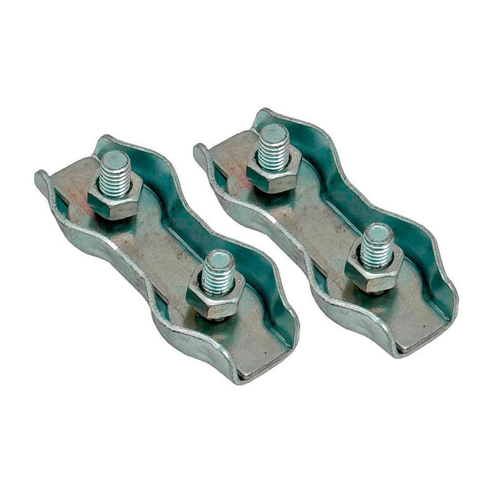 Pack De 5 Unidades - Sujetacable Plano Doble Sjt02, 3 Mm, Galvanizado, Blister 2 Uds