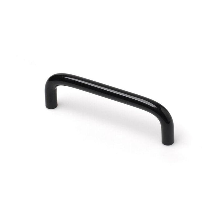 Pack De 5 Unidades - Tirador De Mueble Tipo Asa, Modelo 152, De Hierro Con Acabado Negro, 96 Mm