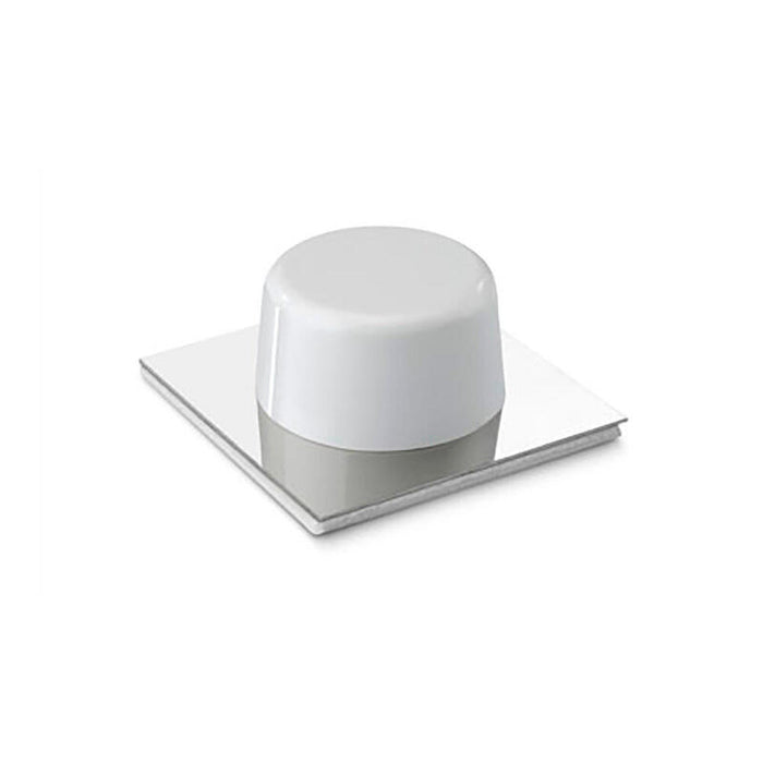 Pack De 5 Unidades - Tope Adhesivo Blanco-Cromo (Blister 2 Unid.) Inofix